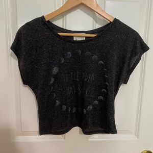 “to the moon and back” crop top